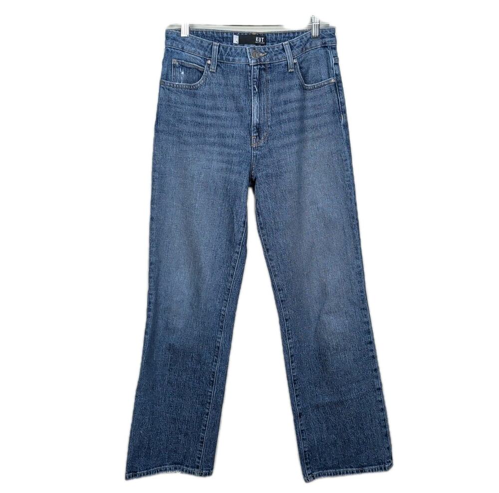 KUT FROM THE KLOTH Sienna High Rise Wide Leg Jean Dark Wash Stretch Women's 2